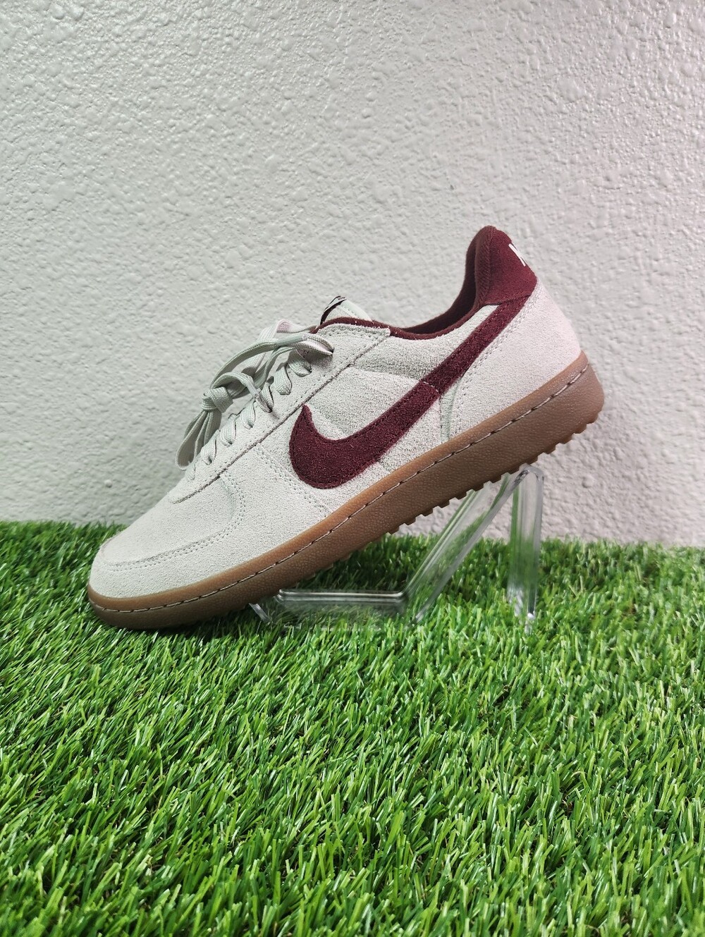 Nike Field General Suede Light Bone Dark Team Red Women's Size 11/ Men Size 9.5